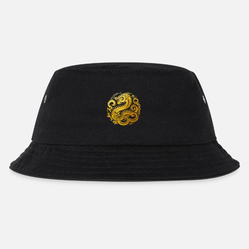 Chinesisches Drachen-Tattoo - Kinder Bucket Hat - Schwarz