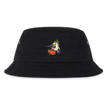 Wakeboard Einhorn Wassersport Surfen Wellenreiten - Kinder Bucket Hat - Schwarz - Vorne