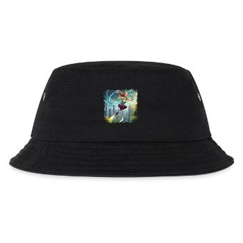 Sportliche Frau | running women - Kinder Bucket Hat - Schwarz - Vorne