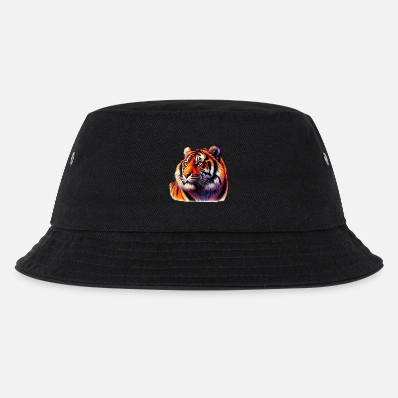 Tiger - Kinder Bucket Hat - Schwarz