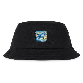 Le rorqual bleu saute hors de l’eau et sourit - Bob Enfant - noir - Devant