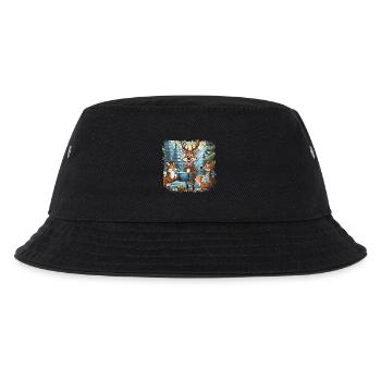 Forest animals watch TV - Kids’ Bucket Hat - black - Front