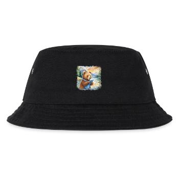 Mignon jeune ours brun avec téléphone portable - Bob Enfant - noir - Devant