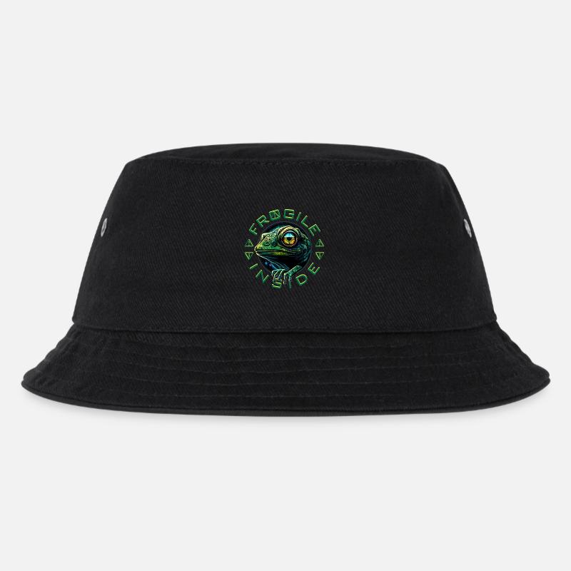 Frogile Inside - Kinder Bucket Hat - Schwarz