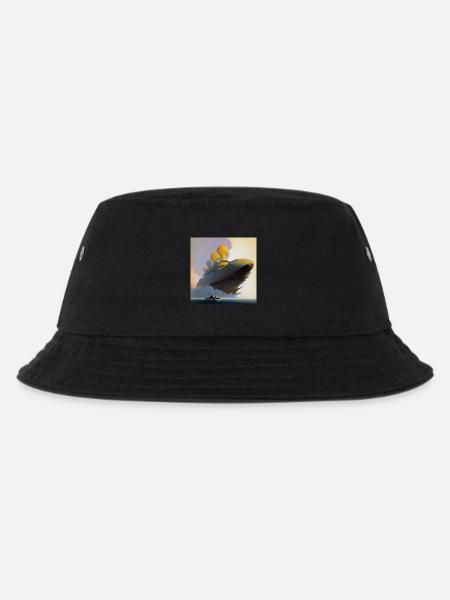 Schip 03 - Kinder bucket hat - zwart
