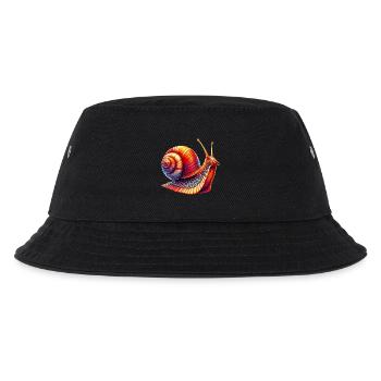 Schnecke - Kinder Bucket Hat - Schwarz - Vorne