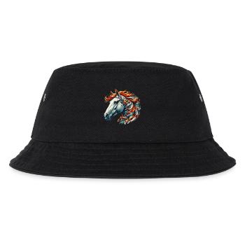 Pferd - Kinder Bucket Hat - Schwarz - Vorne