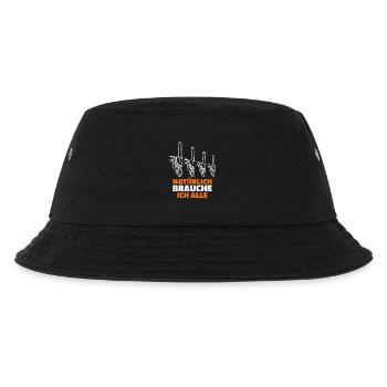Lumberjack Wood Statement Saw Sawdust Woodland - Kids’ Bucket Hat - black - Front