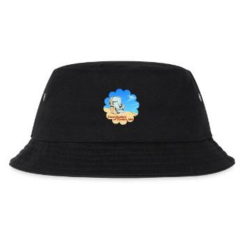 Strandkorb mit Meerblick Ferien Urlaub Erholung - Kinder Bucket Hat - Schwarz - Vorne