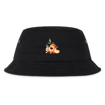 Demi-pêche, pêches, pêches, fleurs et quartier - Bob Enfant - noir - Devant