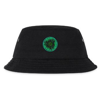 Drei Hasen – Dreihasenbild Osterhasen Motiv - Kinder Bucket Hat - Schwarz - Vorne