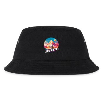 Nichts wie raus mit der Familie in die Natur - Kinder Bucket Hat - Schwarz - Vorne