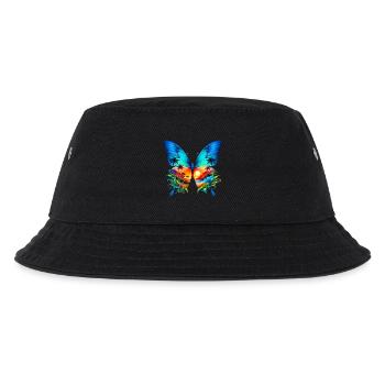 Schmetterling - Kinder Bucket Hat - Schwarz - Vorne