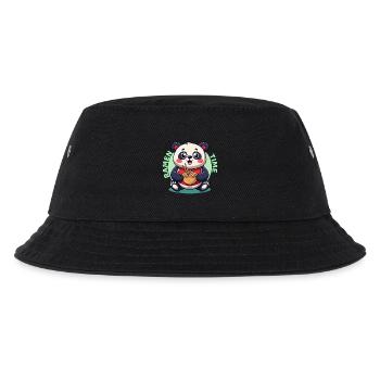 Ramen-Panda Zeit - Kinder Bucket Hat - Schwarz - Vorne