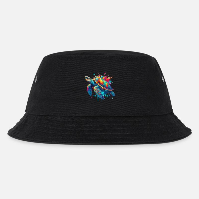 Schildkröte - Kinder Bucket Hat - Schwarz
