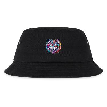 Wolf - Kinder Bucket Hat - Schwarz - Vorne