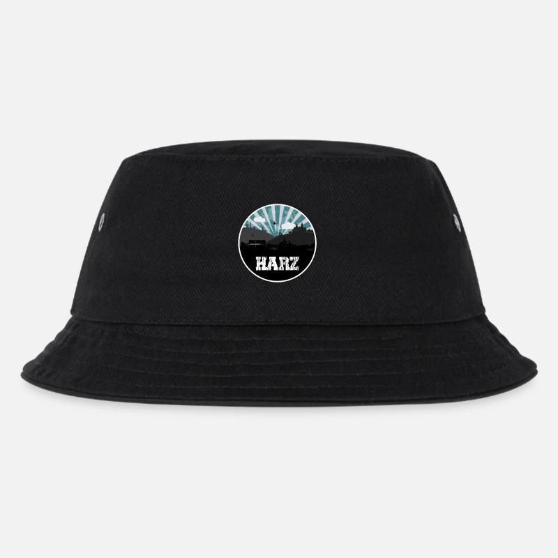 Harz Blue Hour Skyline - Kinder Bucket Hat - Schwarz
