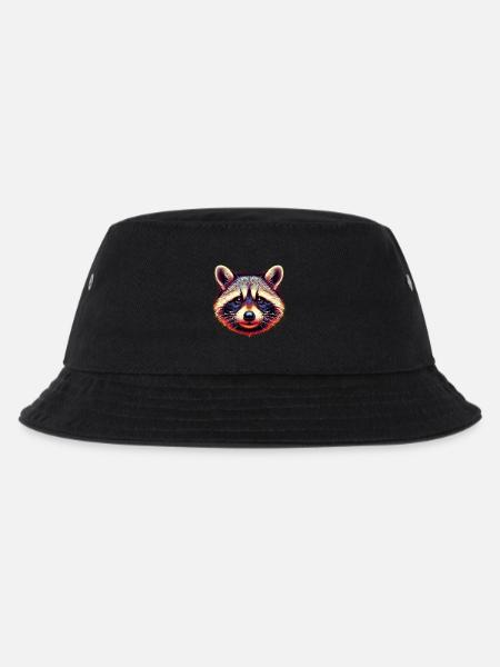 Waschbär - Kinder Bucket Hat - Schwarz