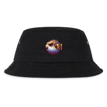 Kugelfisch - Kinder Bucket Hat - Schwarz - Vorne