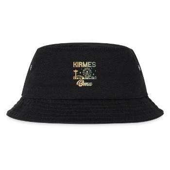 Kirmes Oma Jahrmarkt Rummel Volksfest - Kinder Bucket Hat - Schwarz - Vorne