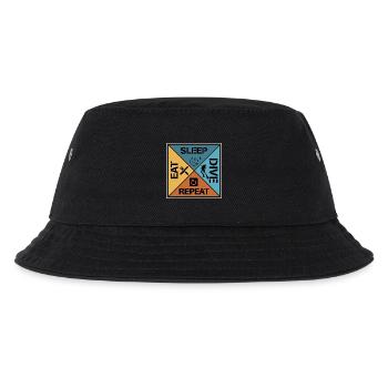 Eat sleep dive repeat - Kinder Bucket Hat - Schwarz - Vorne