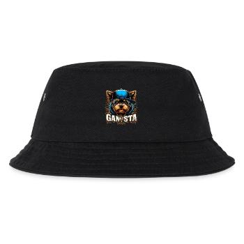 Yorkshire Terrier Gangsta Gangster Hund Geschenk - Kinder Bucket Hat - Schwarz - Vorne