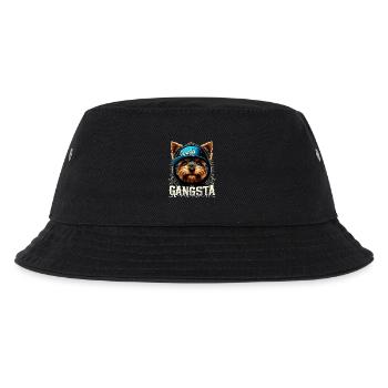Yorkshire Terrier Yorkie Gangsta Gangster Hund - Kinder Bucket Hat - Schwarz - Vorne