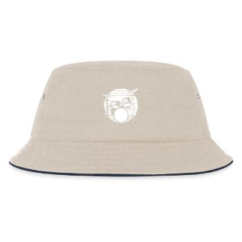 Schlagzeug - Kinder Bucket Hat - Natur/Navy - Vorne