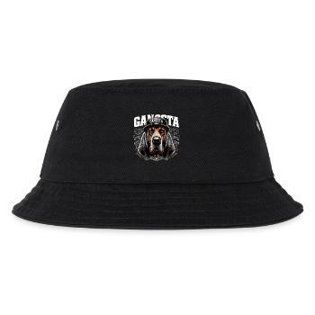 Bloodhound Gangsta Gangster Hund Geschenk - Kinder Bucket Hat - Schwarz - Vorne