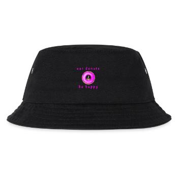 Cat with Donat - Kids’ Bucket Hat - black - Front