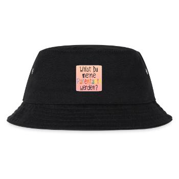 Willst Du meine Patentante werden - Baby Taufe - Kinder Bucket Hat - Schwarz - Vorne
