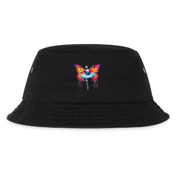 Ballerina mit Schmetterlingsflügeln, Schmetterlingen, Tutu - Kinder Bucket Hat - Schwarz - Vorne