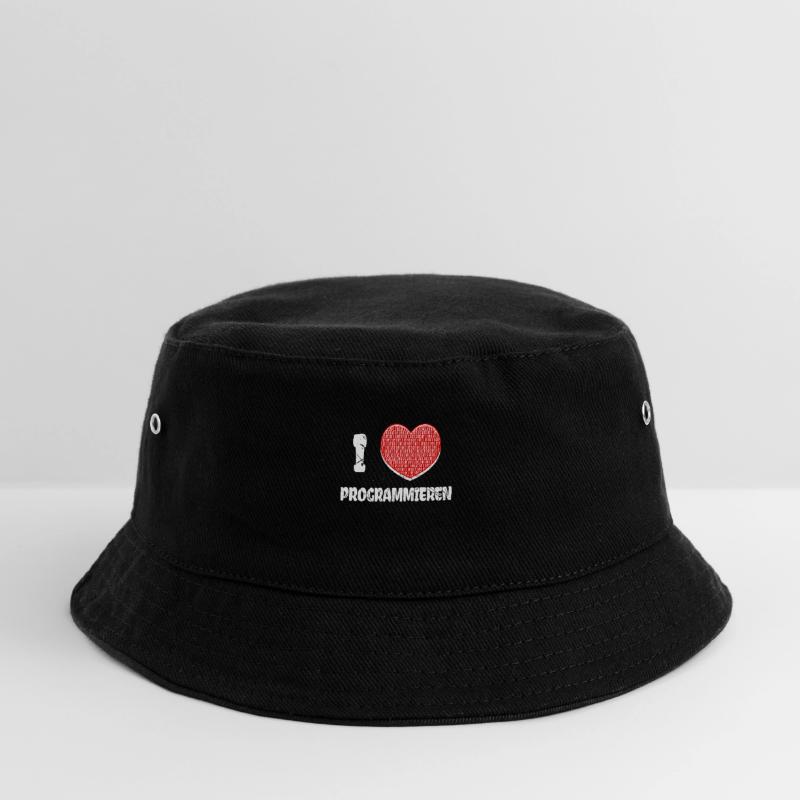 Developer Herz Programmierer Statement Informatik Kinder Bucket Hat