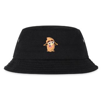 BIZEPS KRAFTTRAINING ERDNÜSSE - Kinder Bucket Hat - Schwarz - Vorne