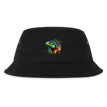 Leguan - Kinder Bucket Hat - Schwarz - Vorne