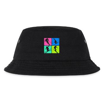Biathlon Schispringen Wintersport Skiurlaub Schnee - Kinder Bucket Hat - Schwarz - Vorne