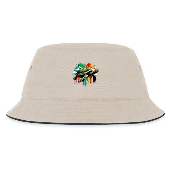 Turtle - Kids’ Bucket Hat - ecru/navy - Front