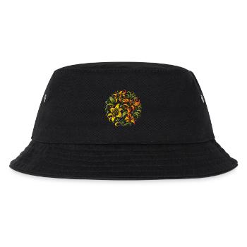 bunter Lilien Strauß elegant und geschwungen - Kinder Bucket Hat - Schwarz - Vorne