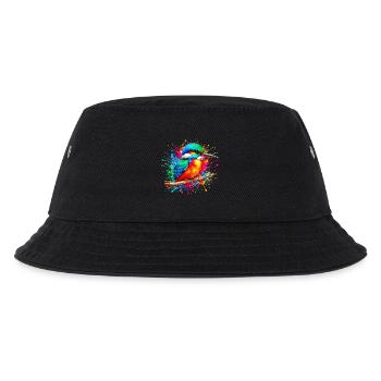 Eisvogel - Kinder Bucket Hat - Schwarz - Vorne