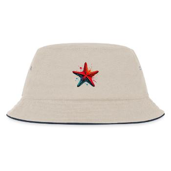 Seestern - Kinder Bucket Hat - Natur/Navy - Vorne