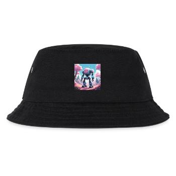 Robot - Kinder Bucket Hat - Schwarz - Vorne