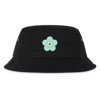 Vert menthe et fleur bleue - Bob Enfant - noir - Devant