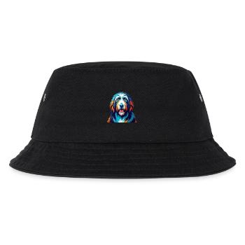 Bearded Collie Hunderasse Bunte Karikatur Kawaii - Kinder Bucket Hat - Schwarz - Vorne