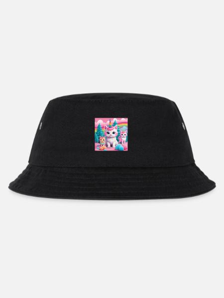 Unicorn Kittens - Kids’ Bucket Hat - black