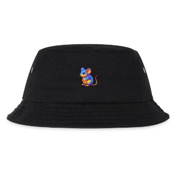 Maus Bunte Kawaii Cartoon Charakter Clipart - Kinder Bucket Hat - Schwarz - Vorne