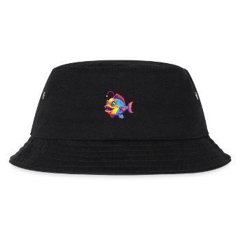 Anglerfisch Buntes Kawaii Cartoon Meerestier - Kinder Bucket Hat - Schwarz - Vorne