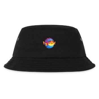 Stachelschwein Kugelfisch Bunte Kawaii Karikatur - Kinder Bucket Hat - Schwarz - Vorne