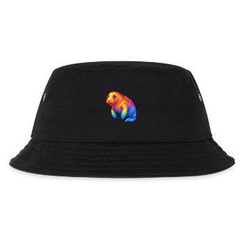 Seekuh Bunt Kawaii Cartoon Meerestier - Kinder Bucket Hat - Schwarz - Vorne