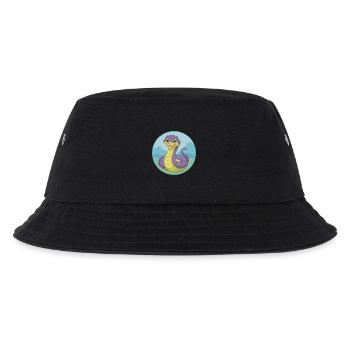 Kobra Niedliche Kawaii Cartoon Clipart Tier Haustier - Kinder Bucket Hat - Schwarz - Vorne