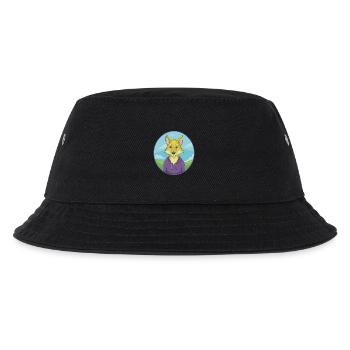 Kojote Niedliche Kawaii Cartoon Clipart Tier Haustier - Kinder Bucket Hat - Schwarz - Vorne